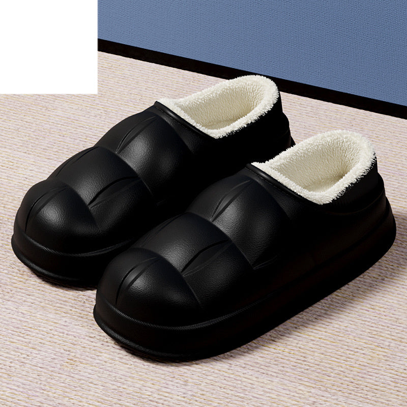 Removable And Washable Cotton Slippers Women's Autumn And Winter Bag Heel