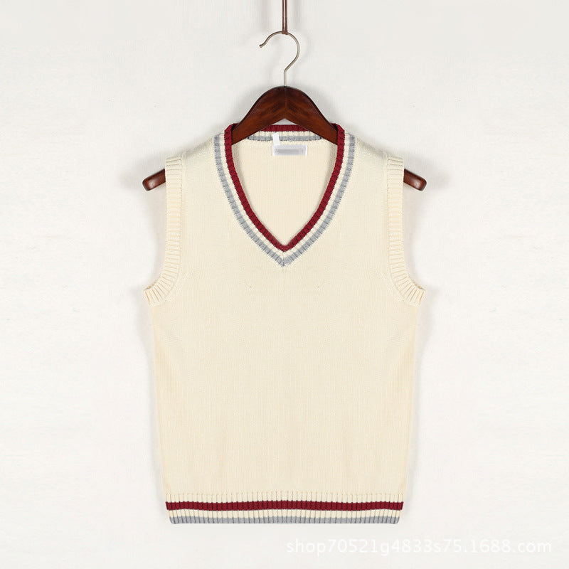 Thickened V-neck Pullover Woolen Vest Men