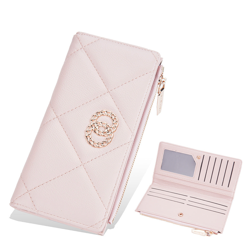 Ny Tegnebog Dame Lang Lynlås Møntpung Flere Kortpladser Tegnebog Dame Koreansk Clutch
