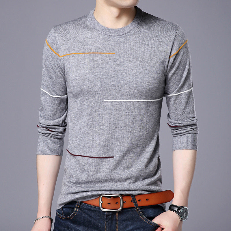 Round Neck Pullover Knit Solid Color Loose Large Size European And American Sweater