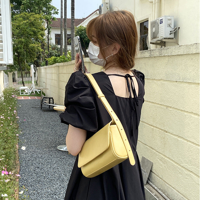 Korean Summer New Simple One-Shoulder Underarm Bag Ins Wild Trendy Female Bag Onnuk The Same Small Square Bag Female