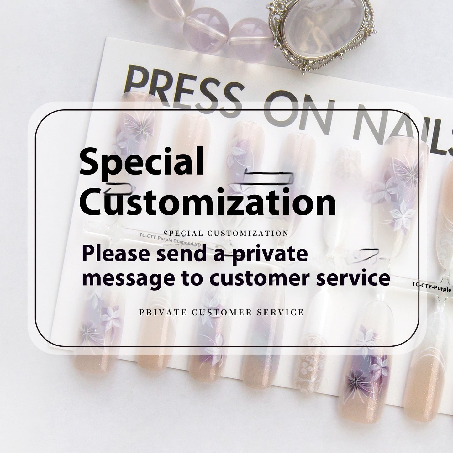 Chinese Style Traditional Butterfly Oval Almond Prefabricated Nail Art