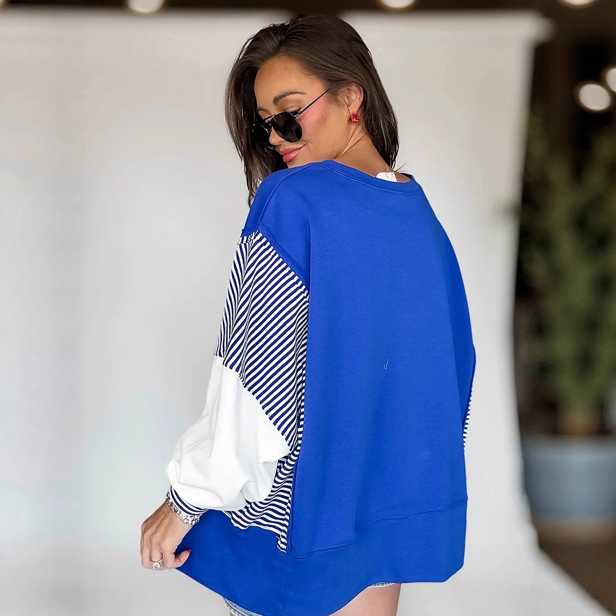 New Loose-fit Casual Round-neck Pullover In Multiple Colors