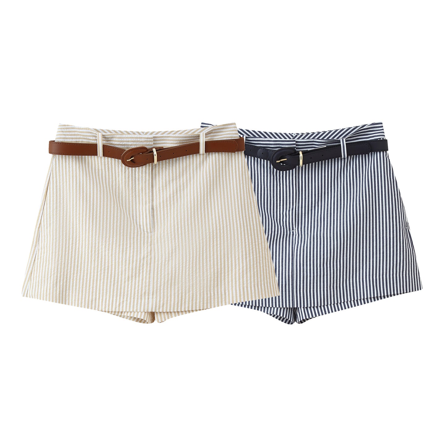 Summer Stripes Belt Casual Culottes