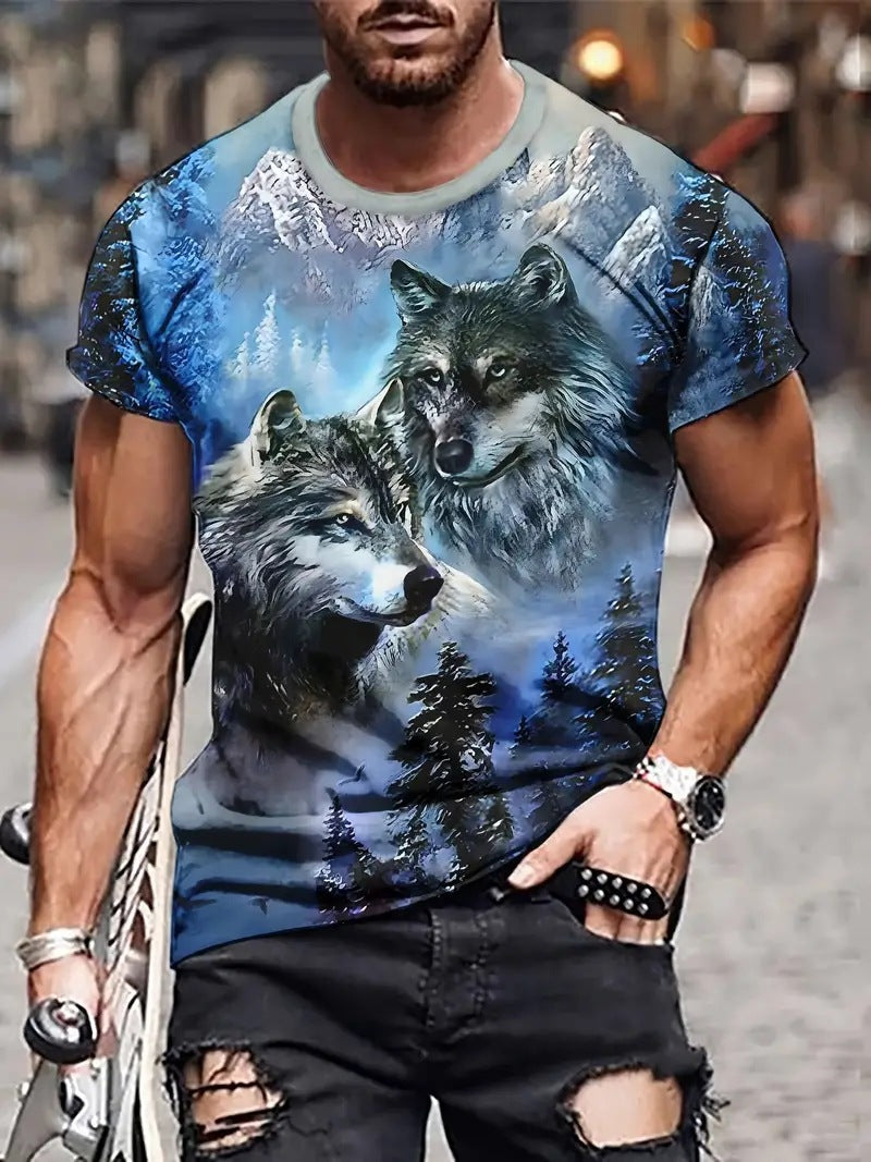 Kortærmet T-shirt til mænd i afslappet high-end stil