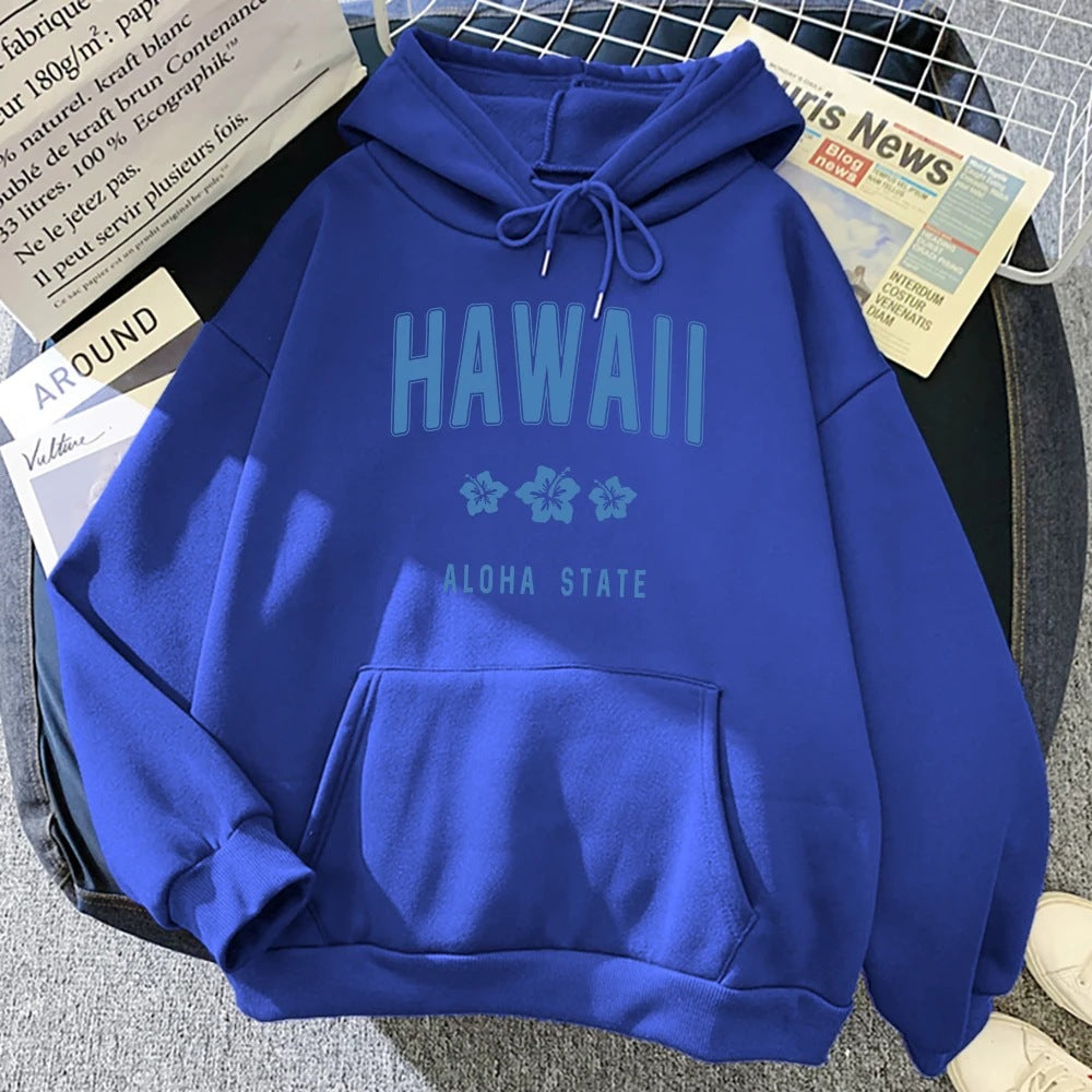 Roha Letter Printing Hoodie til kvinder Hip Hop