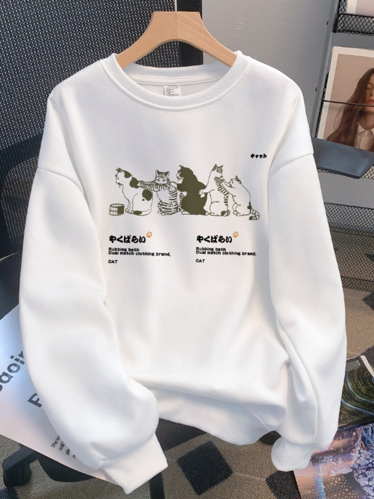 Efterår/Vinter Sweater Dame Printet Koreansk Stil