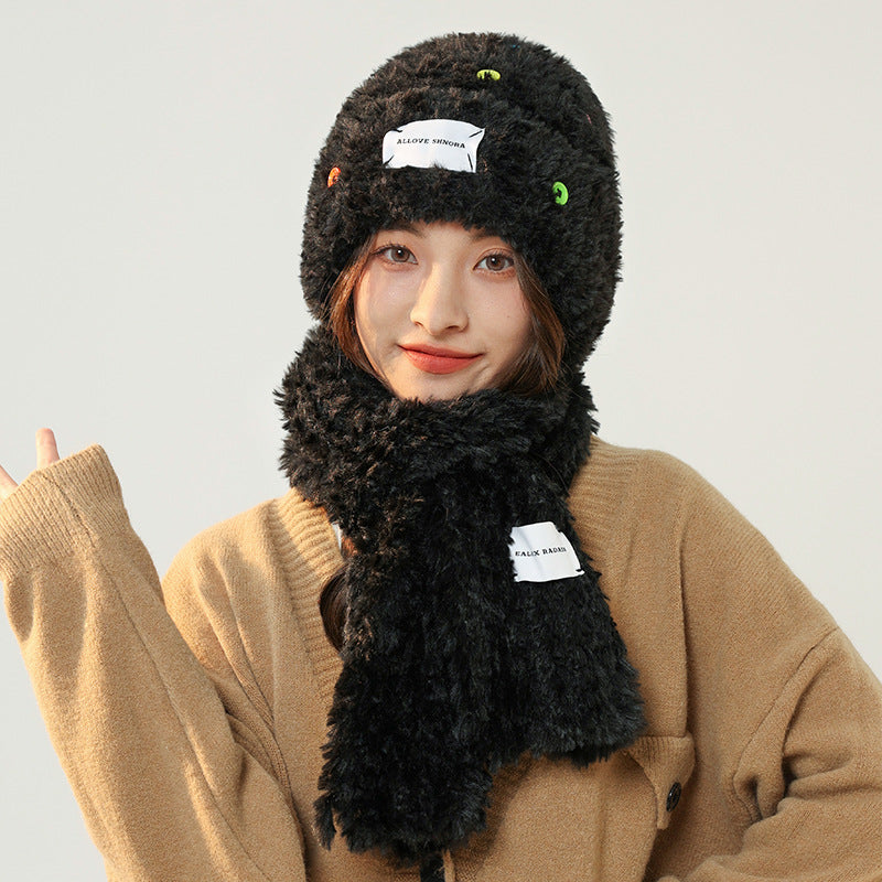 Women's Winter Button Versatile Wool Hat