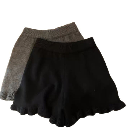 Knitted Elastic High-waist Casual Pants