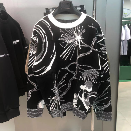 Fashion Home Japanese And Korean Couple Crew Neck Sweater Knitwear