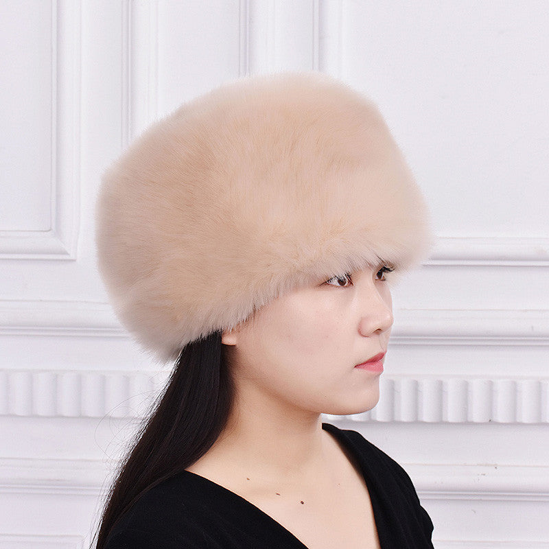 Women's Fashionable All-Match Hat, Northeast Ethnic Style Artificial Wool Hat, Winter