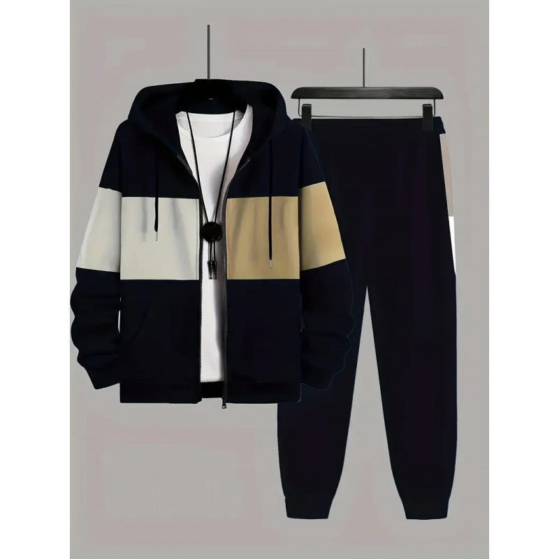 Mens AutumnWinter 3D Elephant-Print Long-Sleeve Hoodie Set
