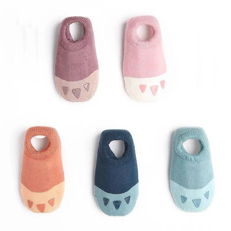 Autumn And Winter Terry Thickening Baby Floor Socks Cartoon Bear