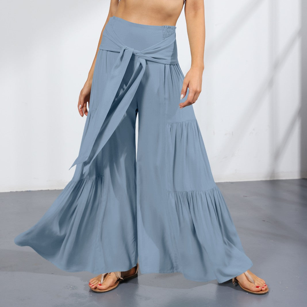 Hair Europe And The United States New Women's Pleated Loose Wide Leg Pants