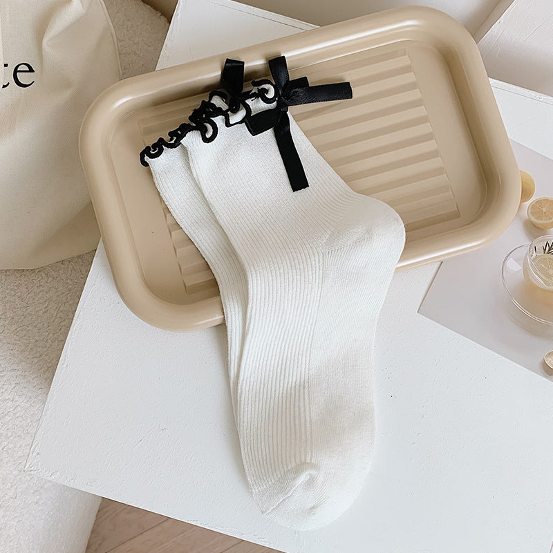 Wooden Ear Tube Socks Female