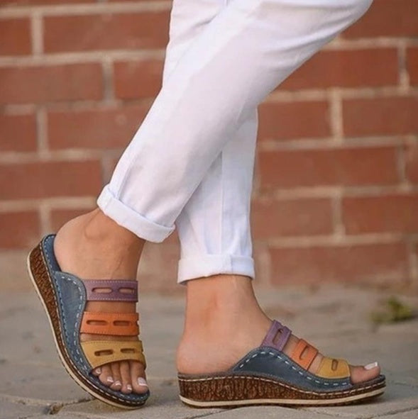 Fashion Casual Set Of Feet Women's Sandals And Slippers