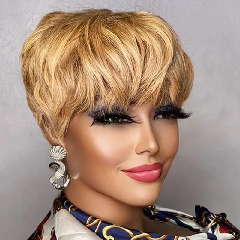 Brown Fashion Short Hair Fluffy Synthetic Wig