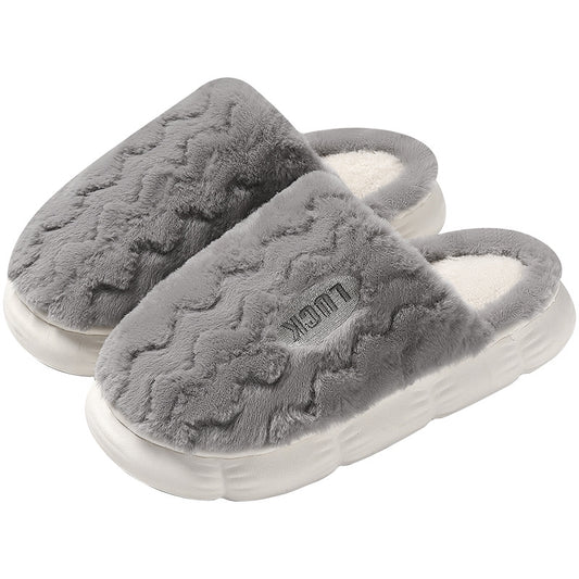 Couple Slippers Female Platform Bow
