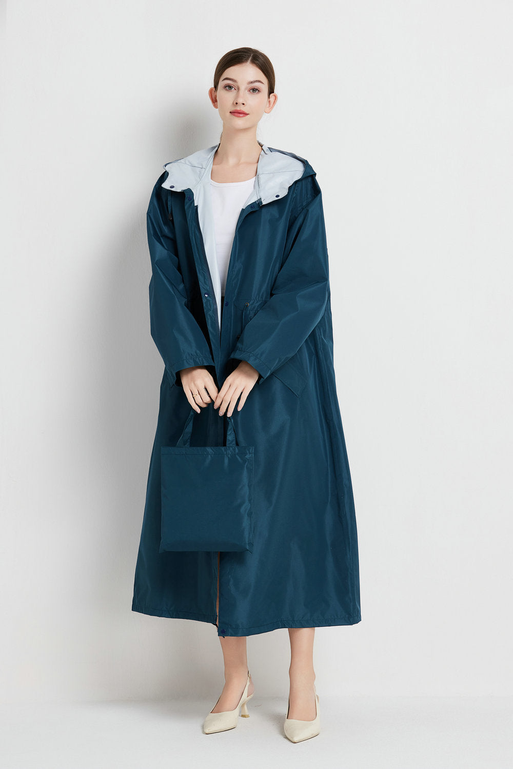 Mellemlang Trenchcoat-regnjakke til kvinder