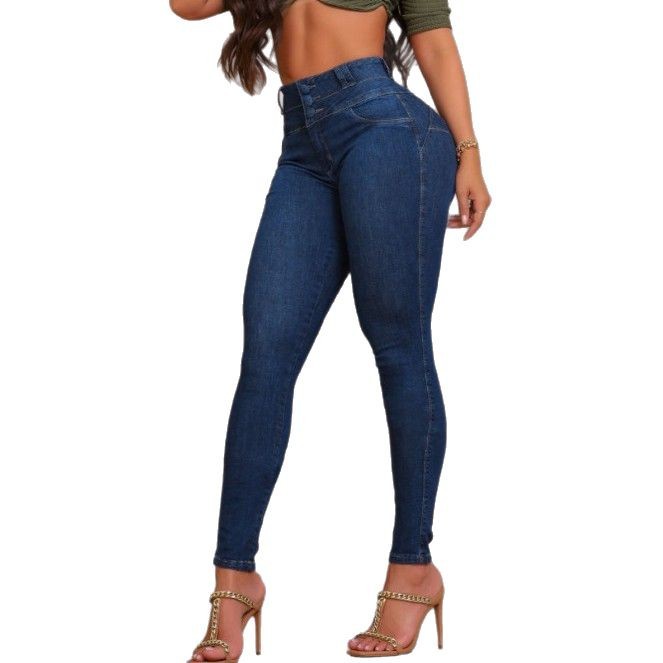 European And American Tight Stretch Hip Lift Women's Pants
