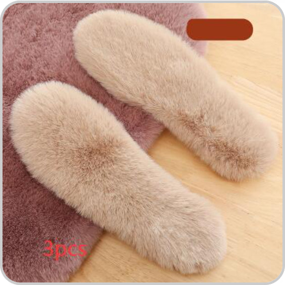 Thick Rabbit Fur Winter Warm Insole