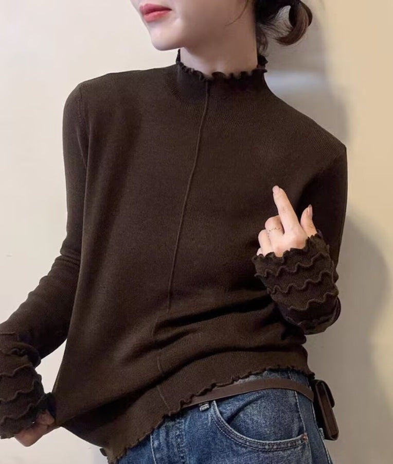 Semi-high Neck Long Sleeve Base Shirt