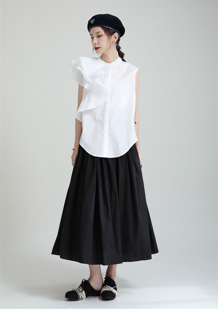 Inner Lining Spun Yarn Puffy Multi-layer Big Hem Skirt