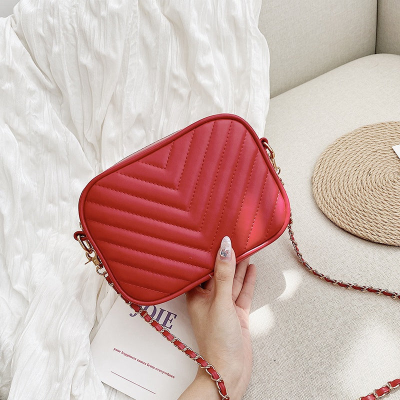 Women's Retro Solid Color Foreign Style Small Square Bag