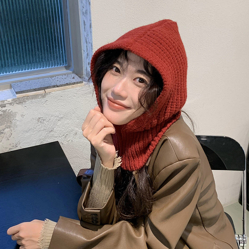 Warm Neck Wrap Wool Hat