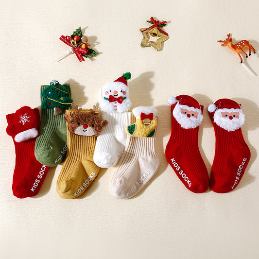 Non-slip Floor Socks Cartoon Children's Mid-calf Socks Baby's Socks