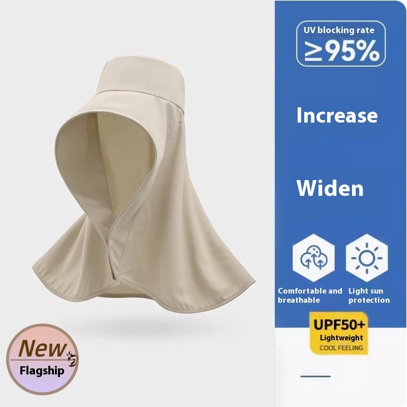 Shawl Sun Hat Plus-sized Sun Protection Foldable