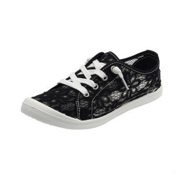 Summer New Style Black Lace Breathable And Comfortable Flat Sandals