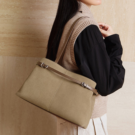 Versatile High-capacity Suede Retro Totecrossbody Bag