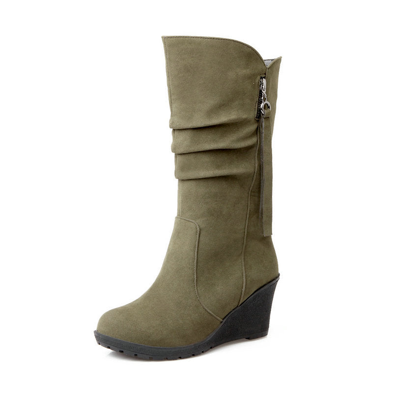 Autumn And Winter Mid-tube Boots Women
