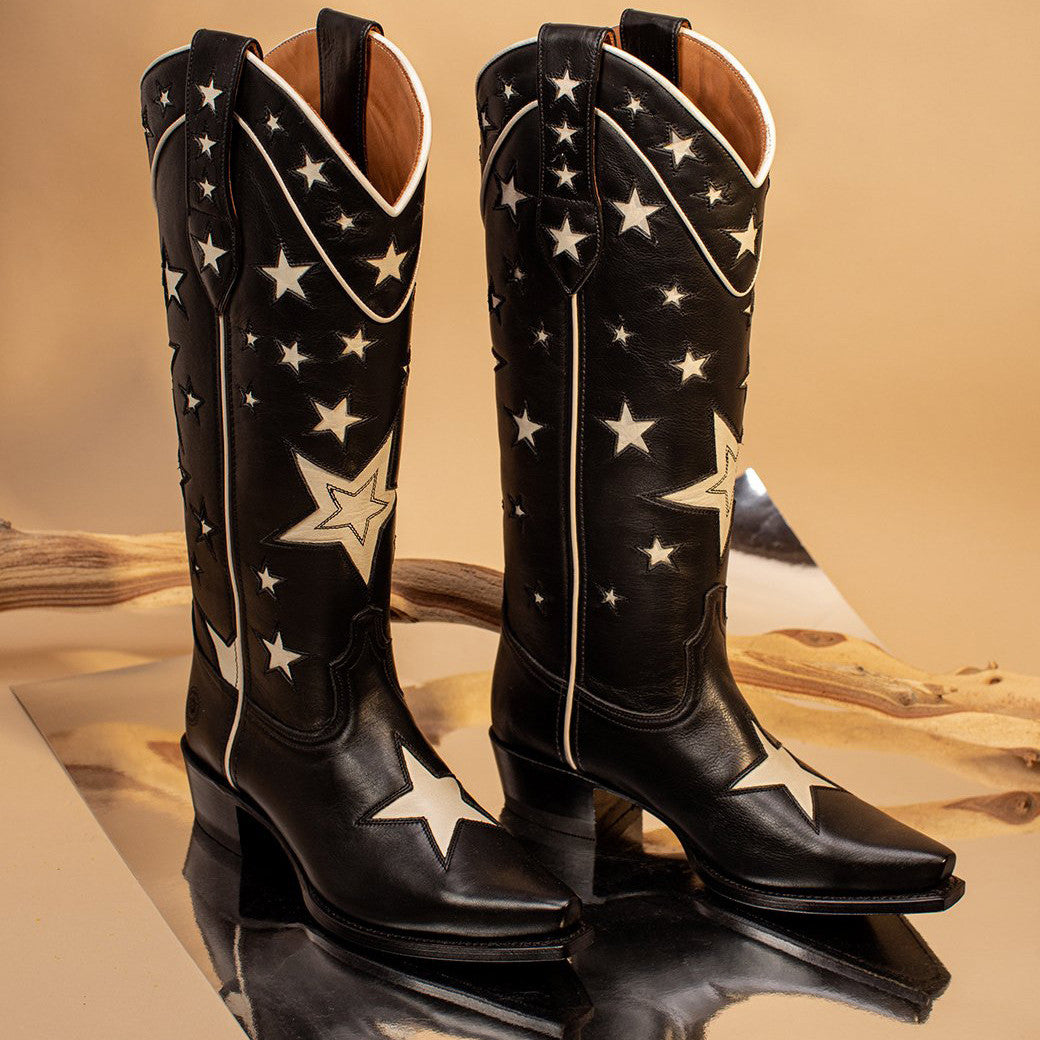 European And American Pointed Toe High Tube All-match Knight Boots
