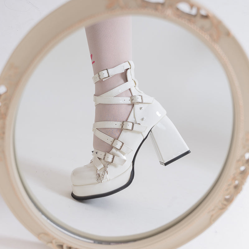 Women's Fashion Simple Patent Leather Single Shoes