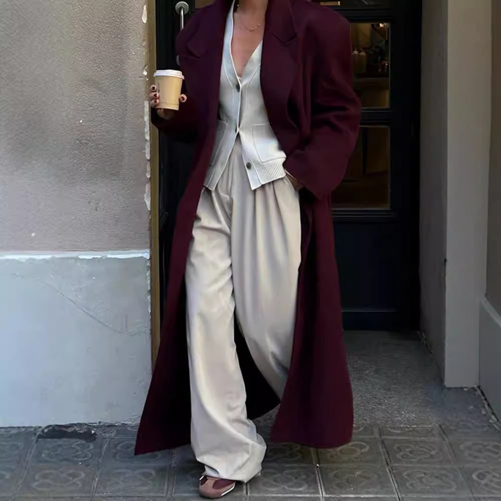 Vinrød Lang Reversblazer