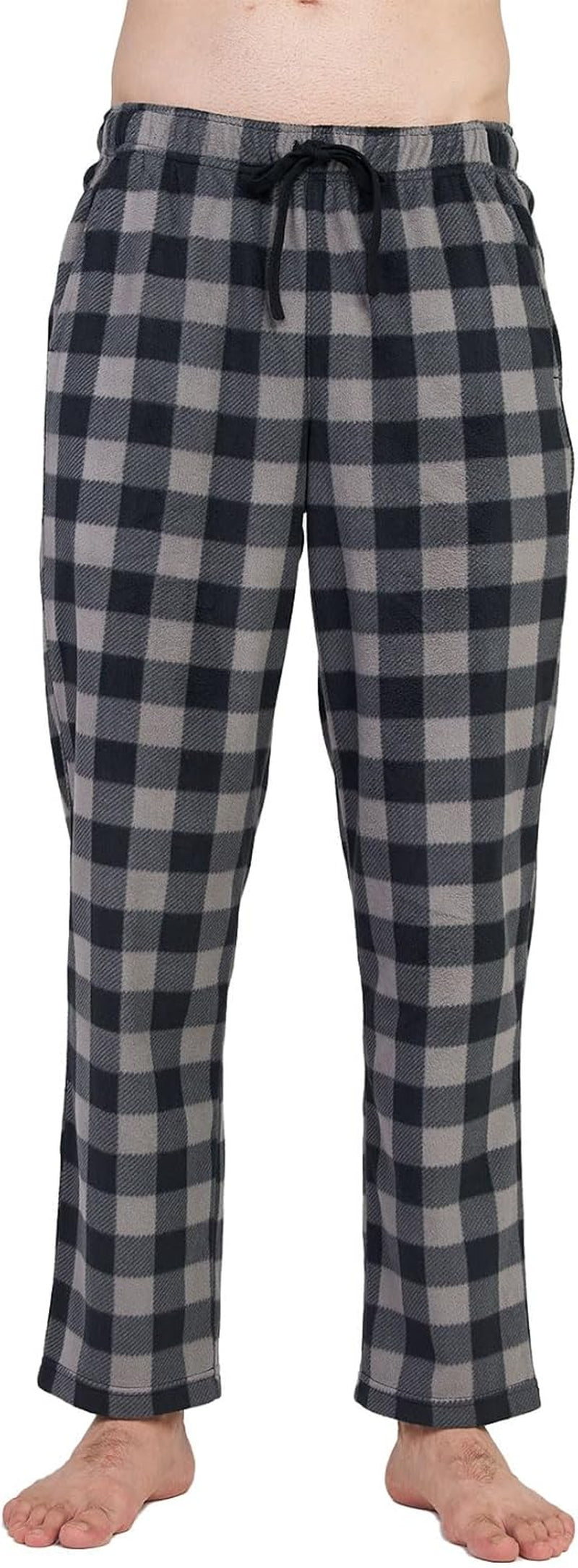Men'S Pajama Pants Cotton Flannel Plaid Lounge Fleece Warm Sleepwear Pants PJ Bottoms Drawstring and Pockets M39/M128