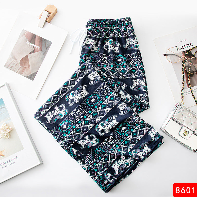 Summer Thin High Waist Drooping Straight Loose Casual Pants Mop Pants