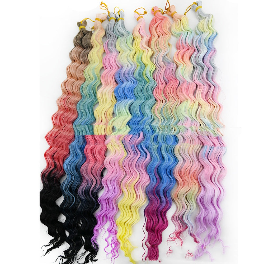 Crochet Dreadlocks Wig Gradient Long Curly Hair