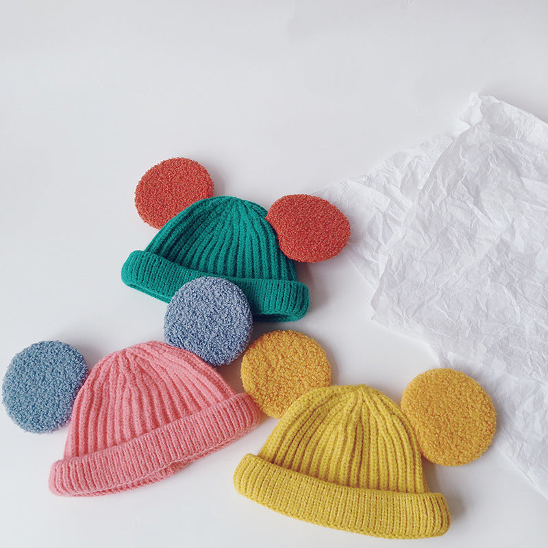 Cartoon Big Ears Children Woolen Cap