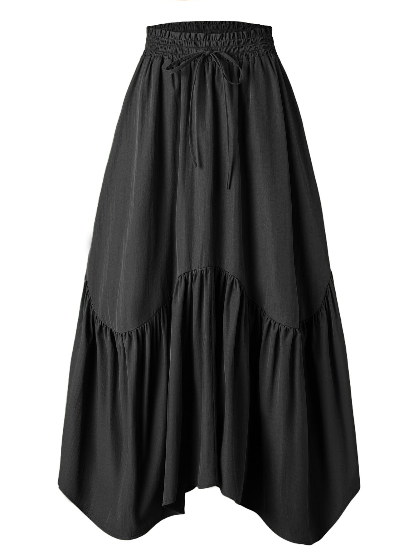 High-waisted Elasticated Maxi Skirt Retro Long Dress