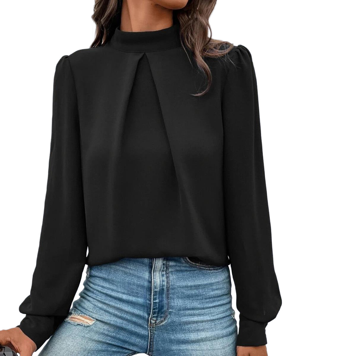 Women's Satin Fashion Long-Sleeve Blouse