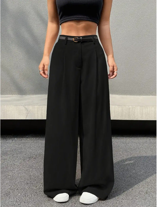 Wide-leg Pants That Can Be Paired With A Belt