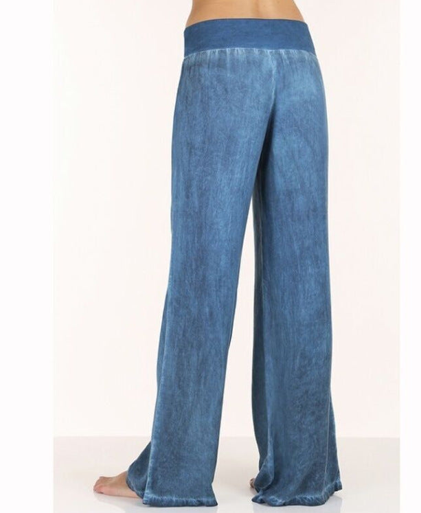 Women's Casual Denim Wide-leg Pants