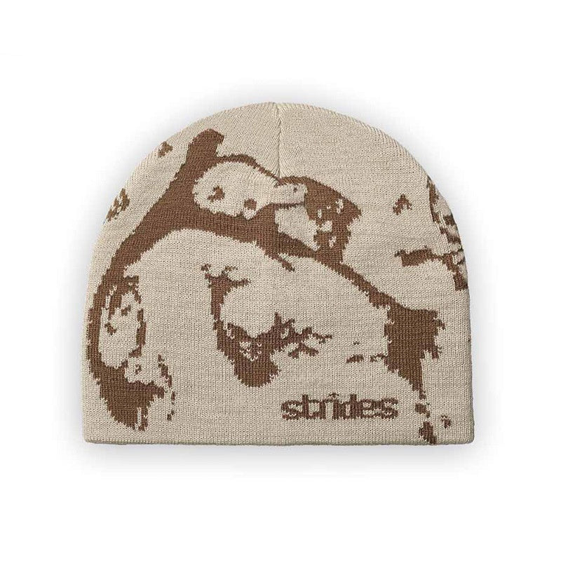 Hip Hop Woolen Cap Korean Abstract Jacquard Knitted Hat Outdoor Keep Warm