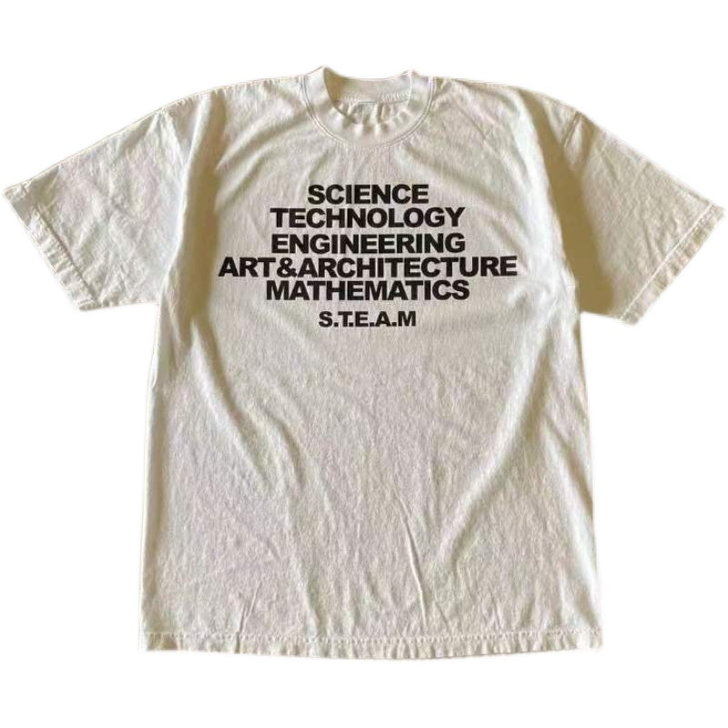 American Retro Men's And Women's Loose Fitting Niche Instagram Short Sleeved