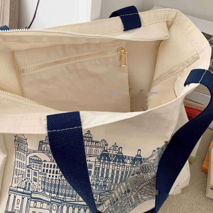 Literary Retro Canvas Bag Women's Shoulder
