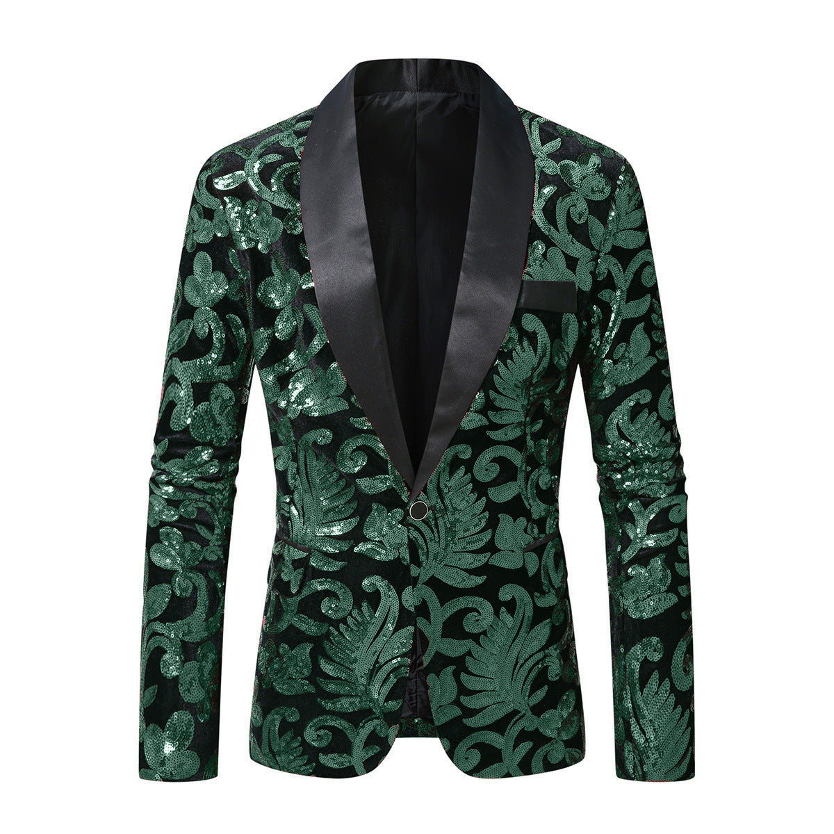 Men's Loose And Versatile Velvet Sequin Suit Jacket