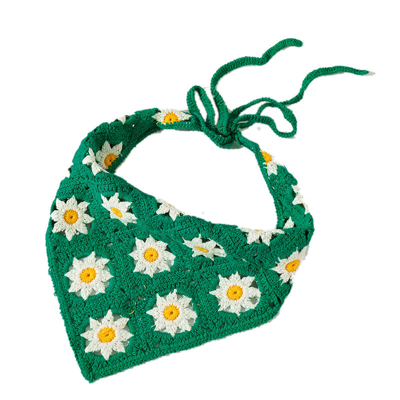 Fashion Woven Small  Triangle Scarf Hair